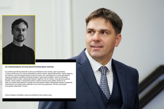 Po I. Adomavičiaus paskyrimo ministru architektas A. Ropolas traukiasi iš meno tarybos: „Kultūra – ne hobis“