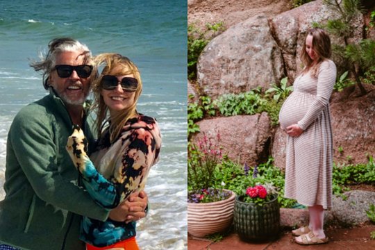 64-erių roko žvaigždė su žmona susilaukė pirmojo bendro vaiko