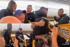 Paviešino skandalingo „Ryanair“ skrydžio vaizdo įrašus: pasus riję keleiviai atsisakė išlipti