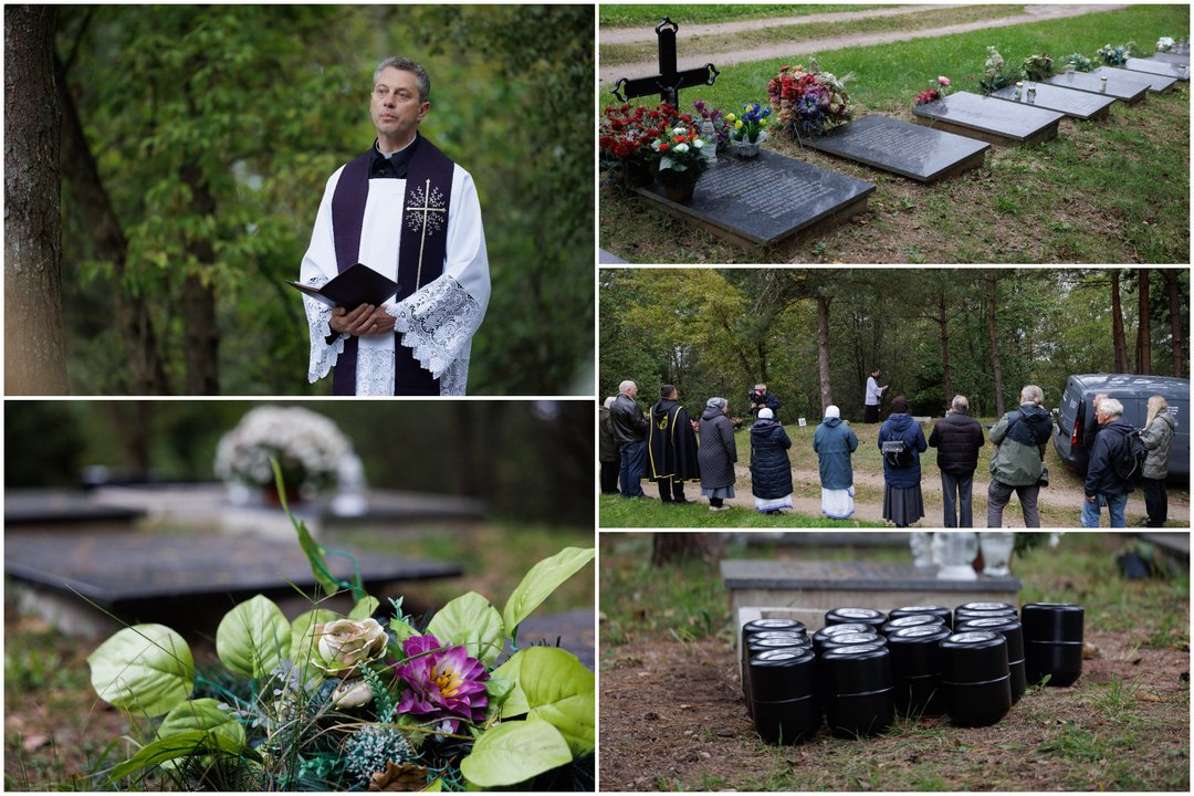 Vienišų Vilniaus mieste mirusių asmenų laidotuvės<br>Lrytas koliažas