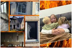 Drąsios 11-metės dėka gaisras Jurbarke nesibaigė dar didesne tragedija: šeima liko be namų, bet mažylius išnešė sesutė