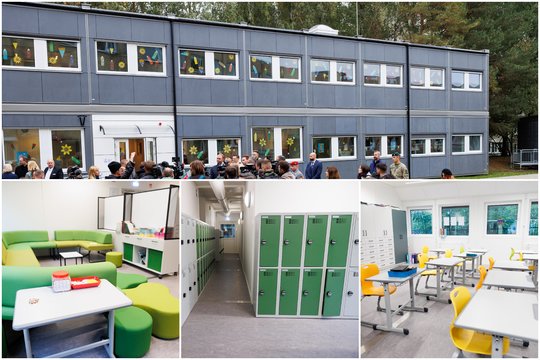 Vokiečių karių vaikams – nauja mokykla Vilniuje: užfiksavo atidarymo akimirkas