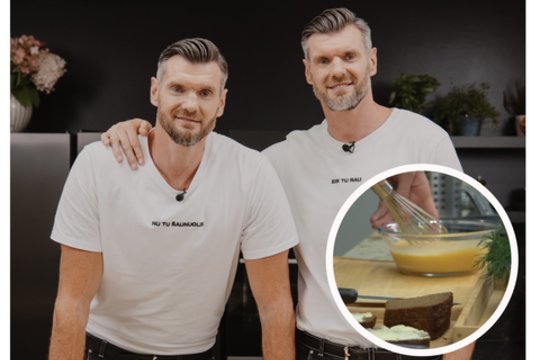 Broliai Lavrinovičiai pademonstravo savo firminį triuką kepant kiaušinienę: išdavė, ką deda vietoj druskos