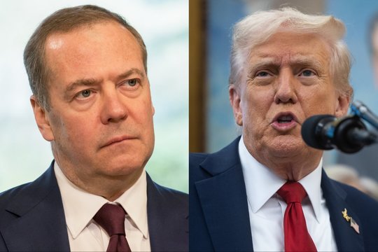 Po D. Trumpo pareiškimų – D. Medvedevo pašaipos