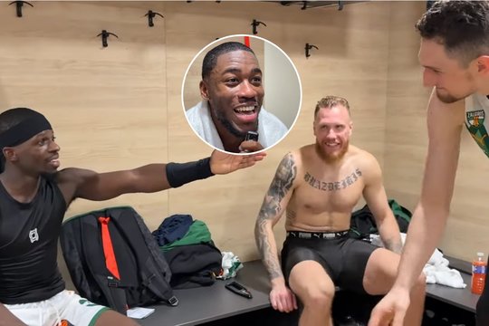 Nuotaikingoje „Žalgirio“ rūbinėje – trenerio maudynės, M. Lo tikslas M. Wrightui ir S. Francisco priekaištai L. Biručiui