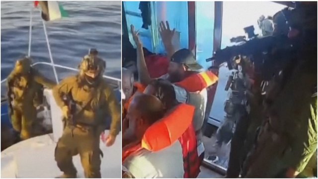 Izraelis sulaikė keliolika į Gazą plaukiančių aktyvistų laivų: plinta vaizdo įrašai 