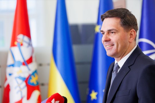 Žiniasklaida: Kultūros ministerijos spaudos kambaryje nebeliko Ukrainos vėliavos