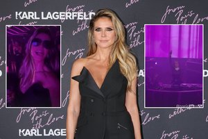 Išėjusi iš VIP svečiams skirtų šėlionių su P. Hilton, 52-iejų H. Klum vos nesitėškė į gatvę, prilaikė apsauga