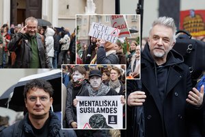 Gausioje protesto minioje – gerai atpažįstami žmonės: kartu su visa Lietuva stojo ginti kultūros