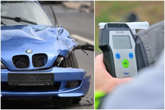 Girtas 20-metis netoli Elektrėnų nesuvaldė savo BMW, trenkėsi į vilkiką ir sužalojo 19-metę keleivę