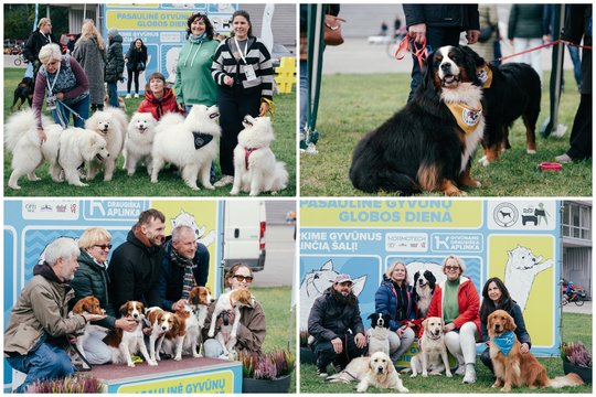 Vilniuje šimtai gyvūnų mylėtojų su augintiniais pramogavo ir švietėsi