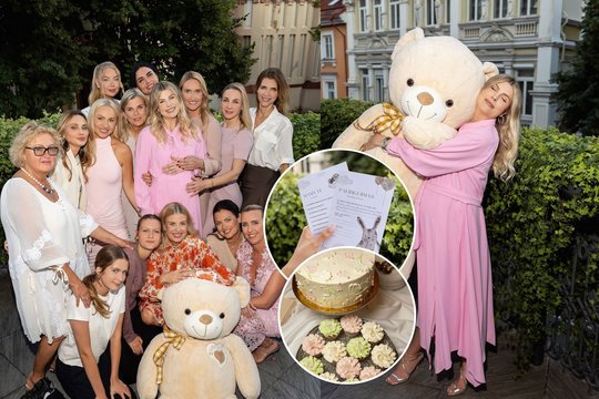 Prabangiame Vilniaus viešbutyje Vaidai Jankauskienei garsios bičiulės surengė stilingas kūdikio sutiktuves