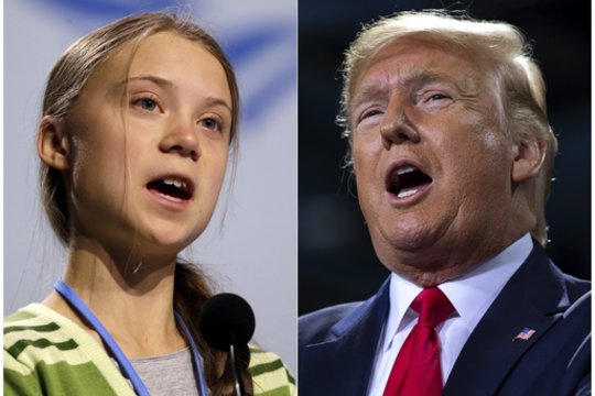 Tarp D. Trumpo ir G. Thunberg įsiplieskė konfliktas: „Manau, kad ji turėtų kreiptis į medikus“