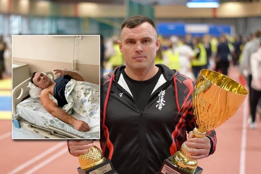 Žinomam kaskadininkui D. Petrikauskui prireikė medikų pagalbos: buvo atlikta sudėtinga operacija