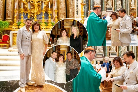 Romoje kardinolas R. Makrickas palaimino I. Jarmolenkos ir jo žmonos santuoką: Radži liko sužavėtas