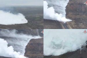 Virš Donecko – aitrūs balti dūmai: pažeidė svarbų vamzdyną