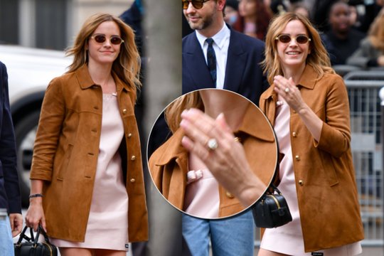 Susižadėjo „Hario Poterio“ žvaigždė Emma Watson? Užfiksuota su įspūdingu žiedu