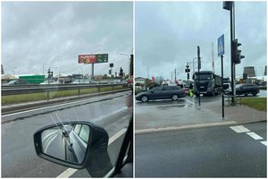 Pranešimas Vilniaus policijai: prie Gariūnų sunkvežimis pervažiavo motociklą