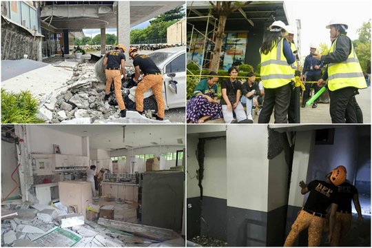 Griūvančios lubos, krentantys baldai – Filipinus supurtė dar vienas stiprus žemės drebėjimas