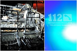 Garliavoje sudegė greta stovėję automobiliai „Audi“ ir BMW