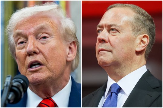 Po D. Trumpo replikos – branduoliniais grasinimais prapliupęs D. Medvedevas