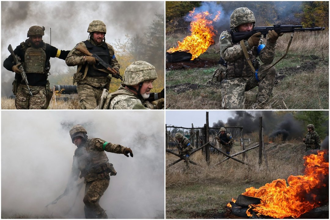 Karas Ukrainoje.<br>Lrytas koliažas.