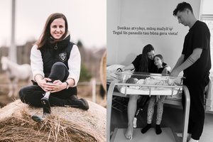 Roberta Orlauskaitė su mylimuoju Gediminu sulaukė šeimos pagausėjimo