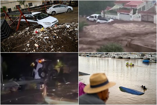 Dalis Ispanijos – nuniokota: žadėta audra dar nesibaigė, o nuostoliai jau siekia milijonus
