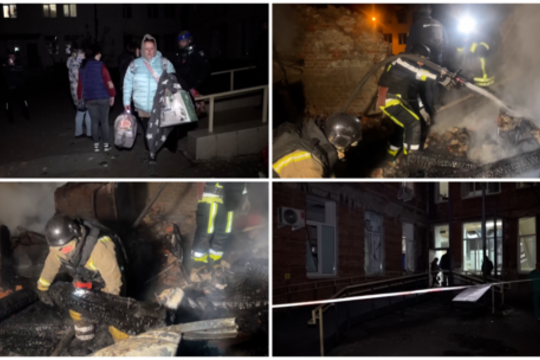 Parodė rusų bombardavimo padarinius Charkive: apgadino gydymo įstaigą ir nakvynės namus