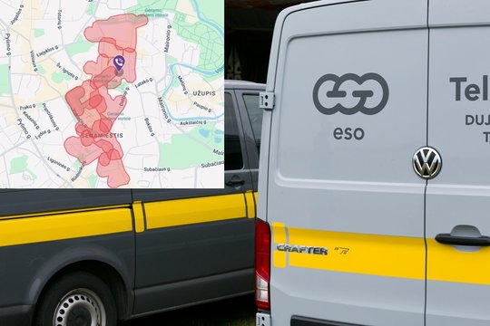 Vilniuje – didelis gedimas: virš 4 tūkst. klientų buvo likę be elektros