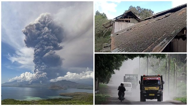 Vėl driokstelėjo suaktyvėjęs Indonezijos ugnikalnis: kaimus padengė pelenų sluoksnis
