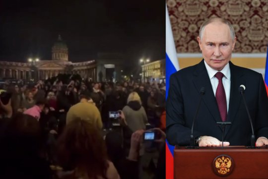 Sankt Peterburge – retas jaunimo protestas prieš V. Putiną