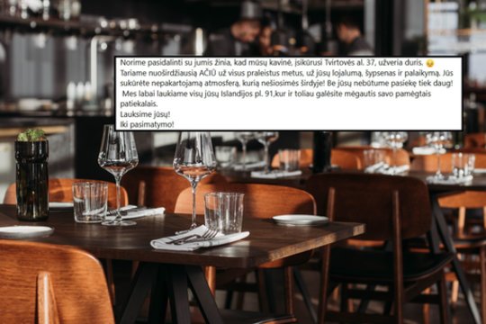 Kaune užsidaro dar vienas žinomas restoranas