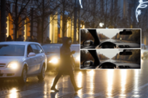 Policija parodė, kaip kelyje atrodo žmogus be atšvaitų: vien pernai be jų žuvo 34 pėstieji