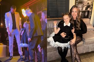 V. Siegel su dukra Nicole trumpam užsuko į D. Bunkaus šventę: ištarti žodžiai ištirpdė širdis