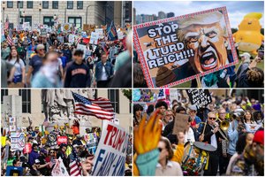 JAV – didžiuliai protestai prieš D. Trumpą: laukiama milijonų žmonių