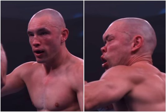 Šiurpą keliantis momentas: kovotojui po smūgio tiesiog sutraiškė nosį – įpresavo į veidą