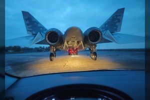 Reta nuotrauka atskleidė paslėptą modernaus rusų naikintuvo ginklų skyrių