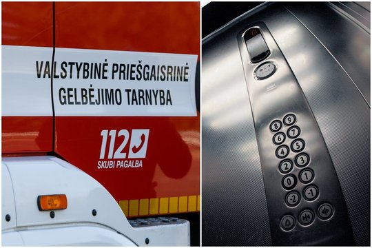 Kaišiadoryse lifte užstrigo trys moterys – jas gelbėti buvo pasiųsti ugniagesiai