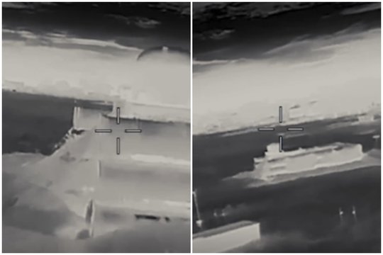 Ukrainos dronas sunaikino rusų slaptą ginklą Kryme: paviešintas vaizdo įrašas