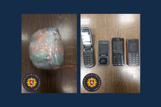 Šiaulių kalėjime rastas paketas su draudžiamais daiktais