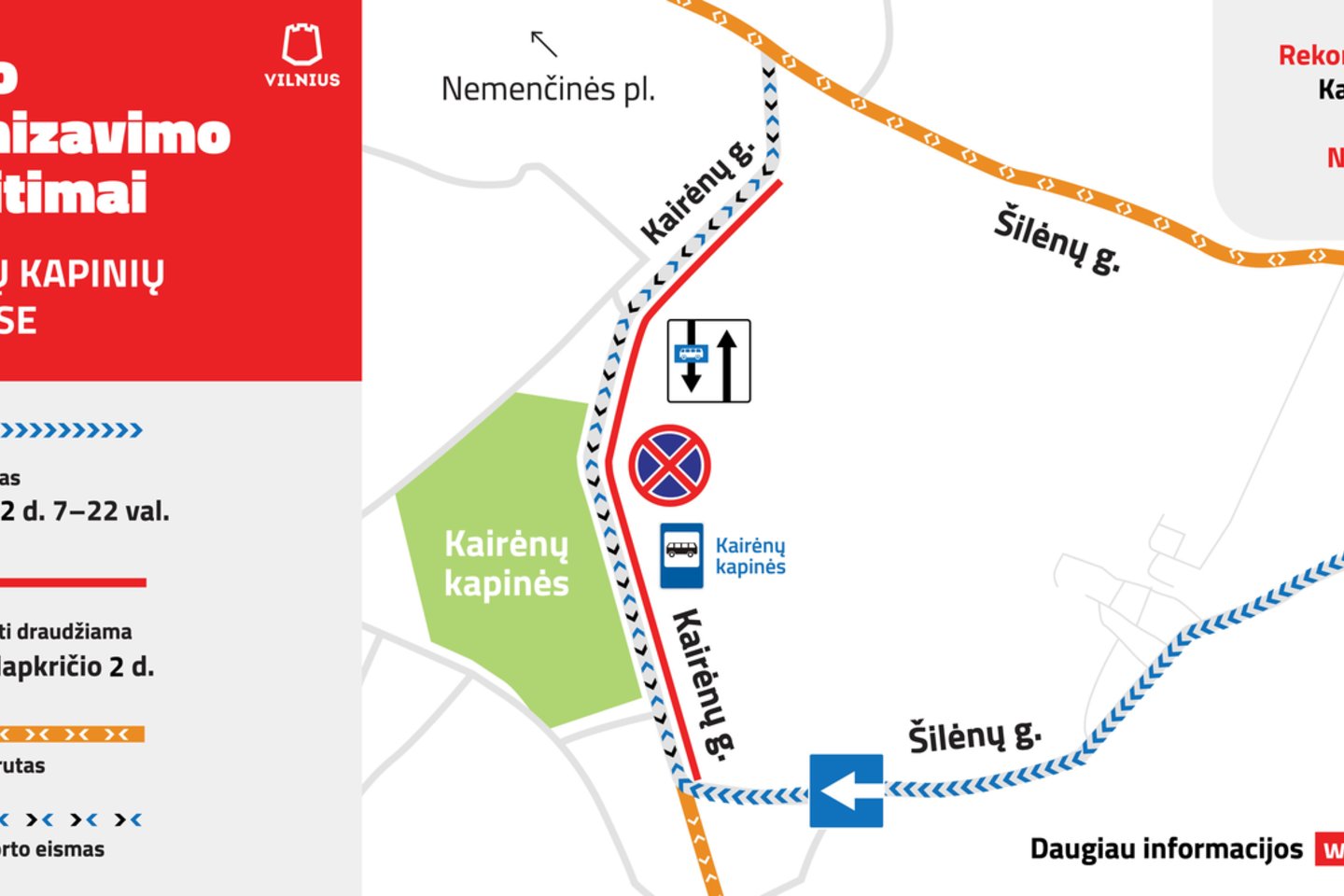Kairėnų kapinės.<br>Vilniaus miesto sav. schema.