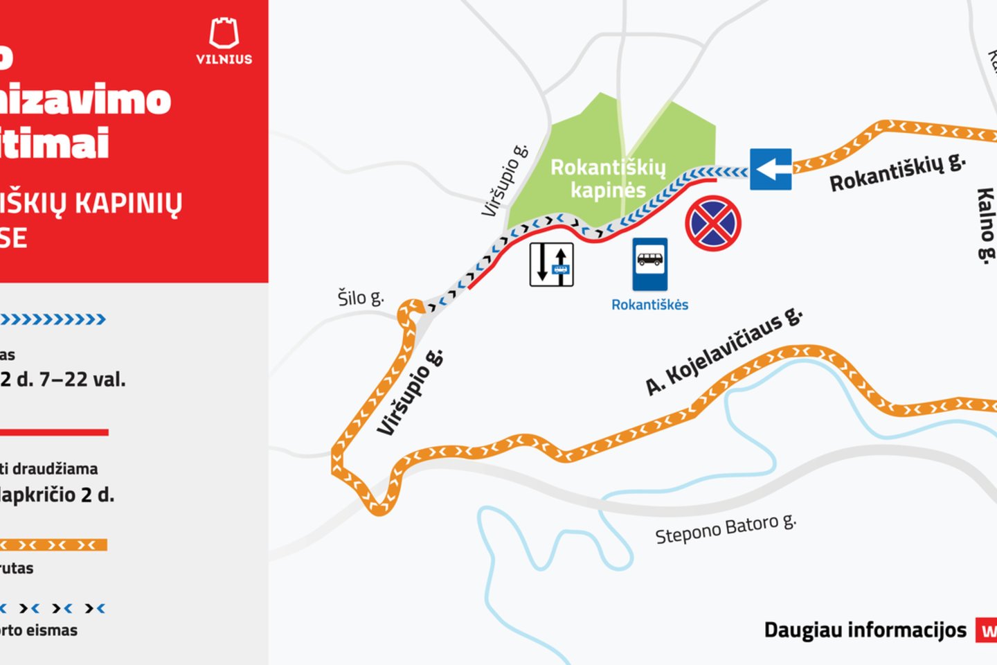 Rokantiškių kapinės.<br>Vilniaus miesto sav. schema.