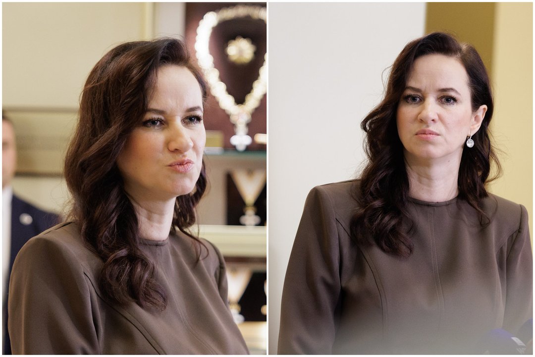  I. Ruginienė Prezidentūroje susitiko su G. Nausėda.<br> Lrytas koliažas