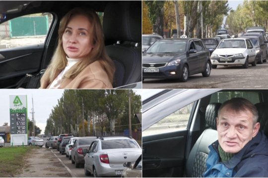 Donecko okupuotose srityse trūksta benzino: kainos kyla, gyventojams tenka laukti kelias valandas