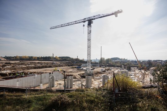 Lietuvos nacionalinis stadionas dygsta kaip ant mielių: pamatykite, kaip šiuo metu atrodo statybvietė