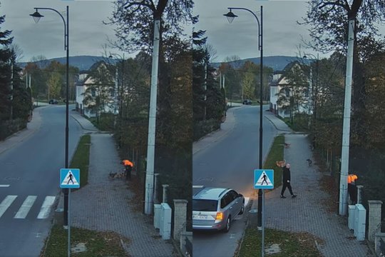 Gatvės kamera užfiksavo tikrą vaiko košmarą: išgelbėjo laiku ir vietoje pasirodęs vyras