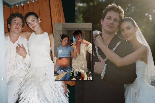 Prieš metus susituokę dainininkas Charlie Puthas ir Brooke Sansone laukia pirmagimio