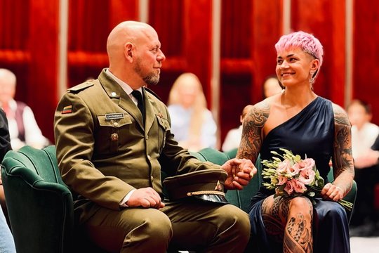 Gabrielius Liaudanskas-Svaras slapta vedė mylimąją Simoną