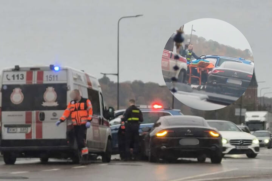 Kauno centre – avarija: nukentėjo moteris